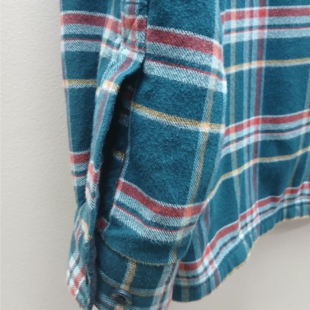 L.L. Bean Traditional Fit Fleece-Lined Flannel Plaid Shirt Jacket Shacket Small - Picture 8 of 8